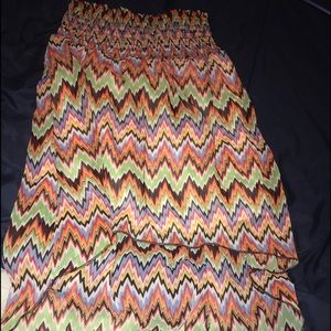 Long multicolored tube top 🌈